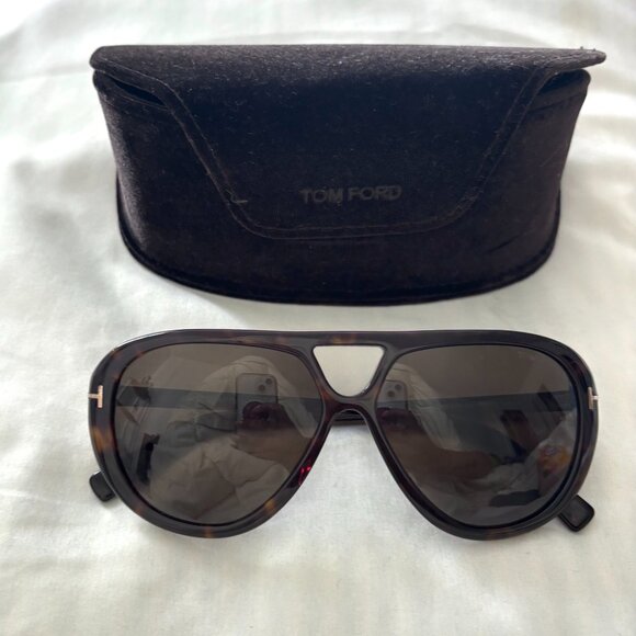 TOM FORD Marley Aviator Sunglasses TF510, Tortoise Brown/Havana - Picture 5 of 7